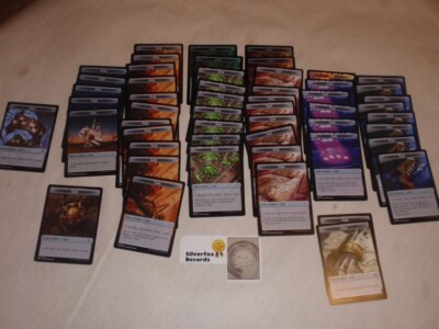 53 Magic The Gathering Commander Official Clue (Some Foil) Token Cards Cool!