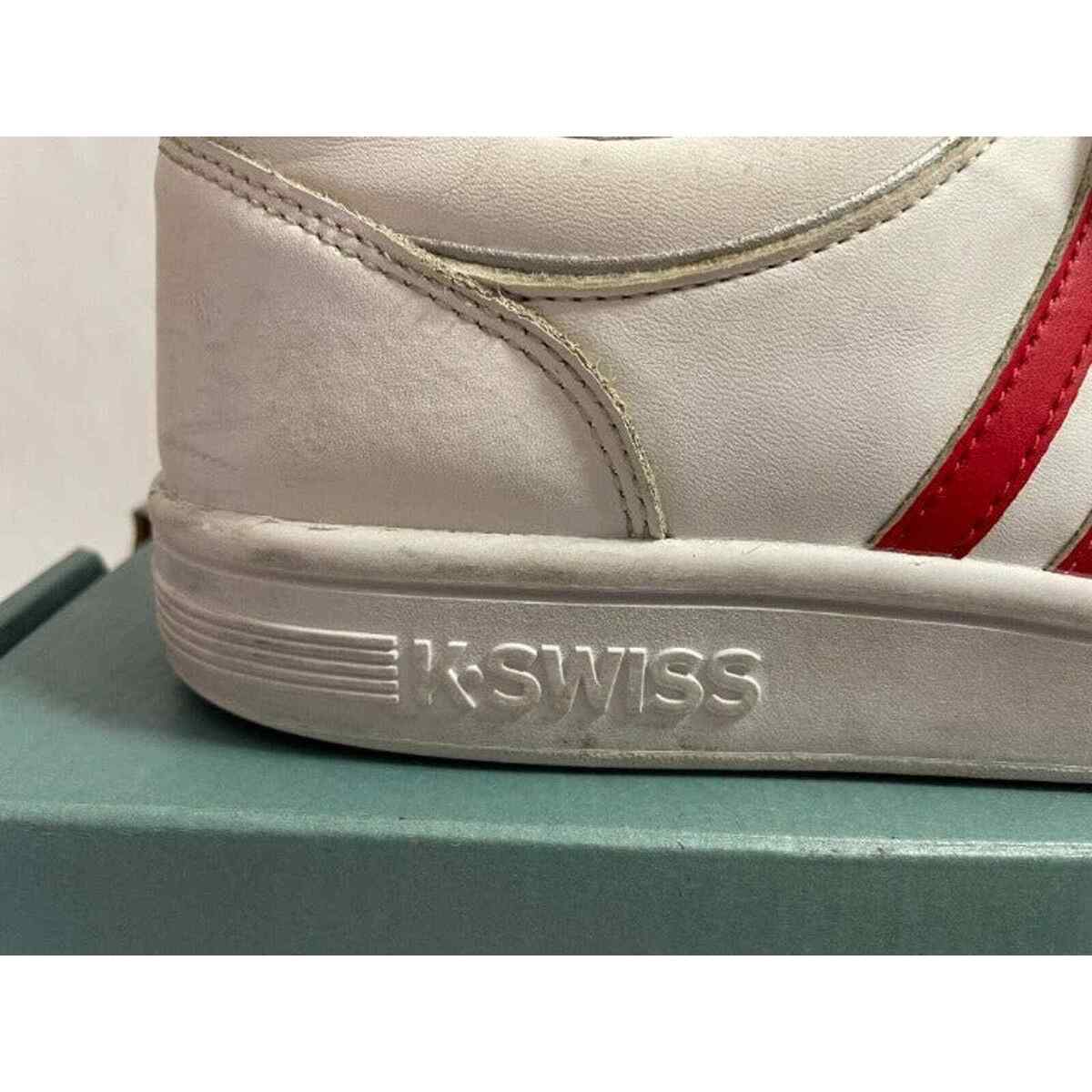 K-Swiss Men's shoe White/Red Court Style Since 1966 Size 8.5 K-Swiss Men's shoe White/Red Court Style Since 1966 Size 8.5
