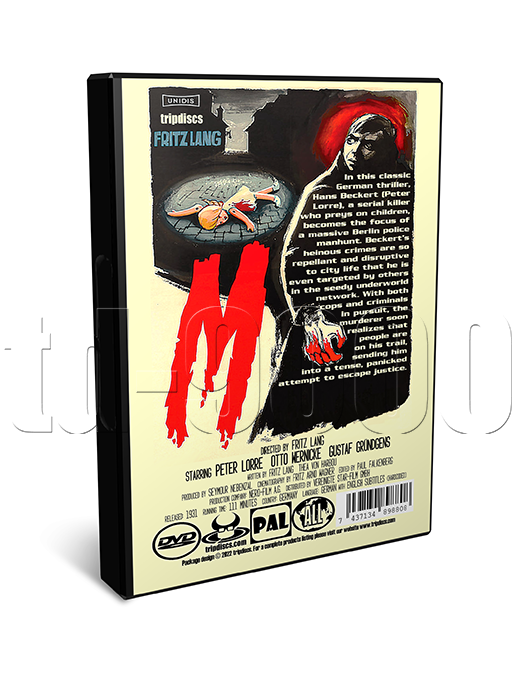 M (1931) Fritz Lang Crime, Mystery, Thriller Movie on DVD