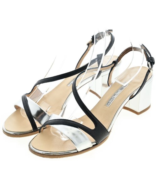 PELLICO Sandals SilverxBlack 38(Approx. 25cm) 2200445350083 PELLICO Sandals SilverxBlack 38(Approx. 25cm) 2200445350083