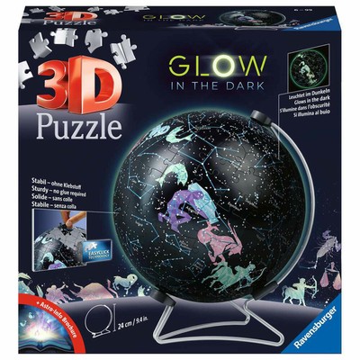 Ravensburger 3D Puzzle Ball Puzzle Starglobe Glow-In-The-Dark Puzzles 180 Teile