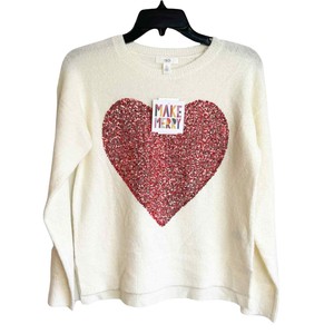 sequin heart sweater