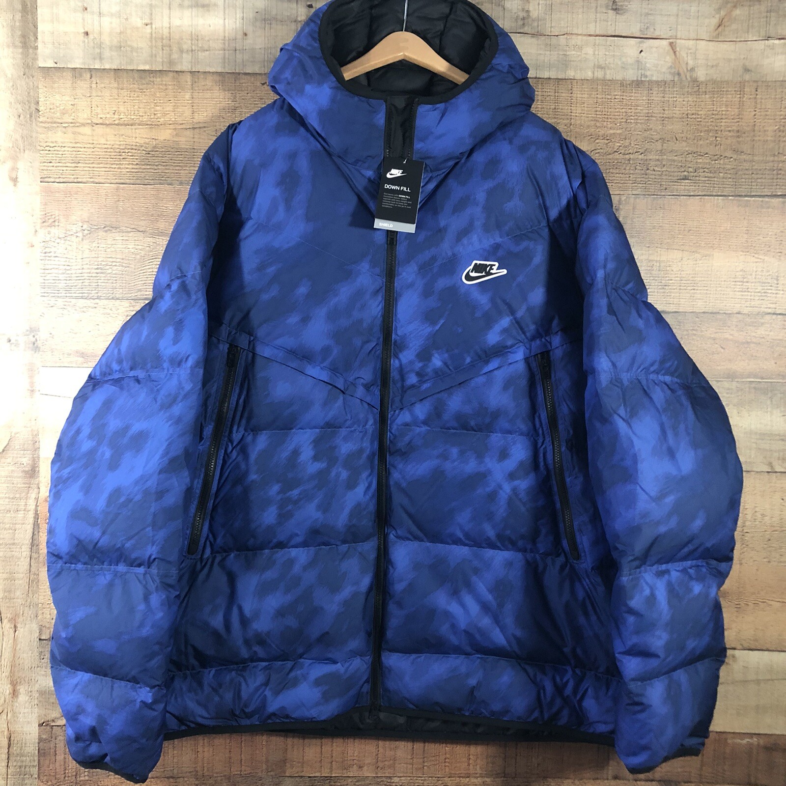NEW Nike Down Fill Puffer Jacket Blue 