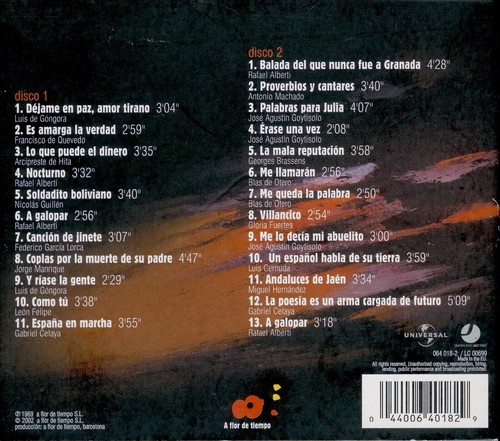 PACO IBANEZ en el olympia / DOUBLE CD DIGIPACK 2002 - Imagen 2 de 2