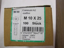 Bolt Stainless Steel Metric Flat Socket Cap Fully Threaded M10-150 x 25 Qty 100