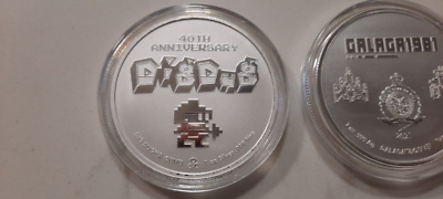 その他 GALAGA 40th Anniversary Coin 1981 Dig Dug 1 oz + 1981 GALAGA 1 oz .999 Fine Silver | eBay