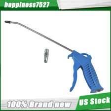 13" Long Offset tip Angle Nozzle Air Blow Gun with Pistol Grip Brass Pistol Blue