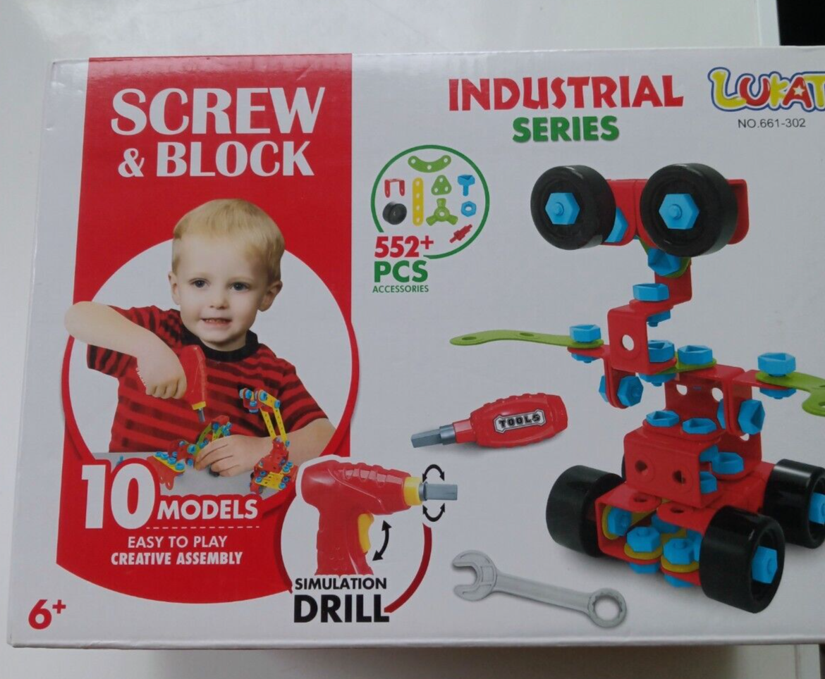 STEM TOY Lukat Screw & Block simulation drill and 10 models creative assembly
