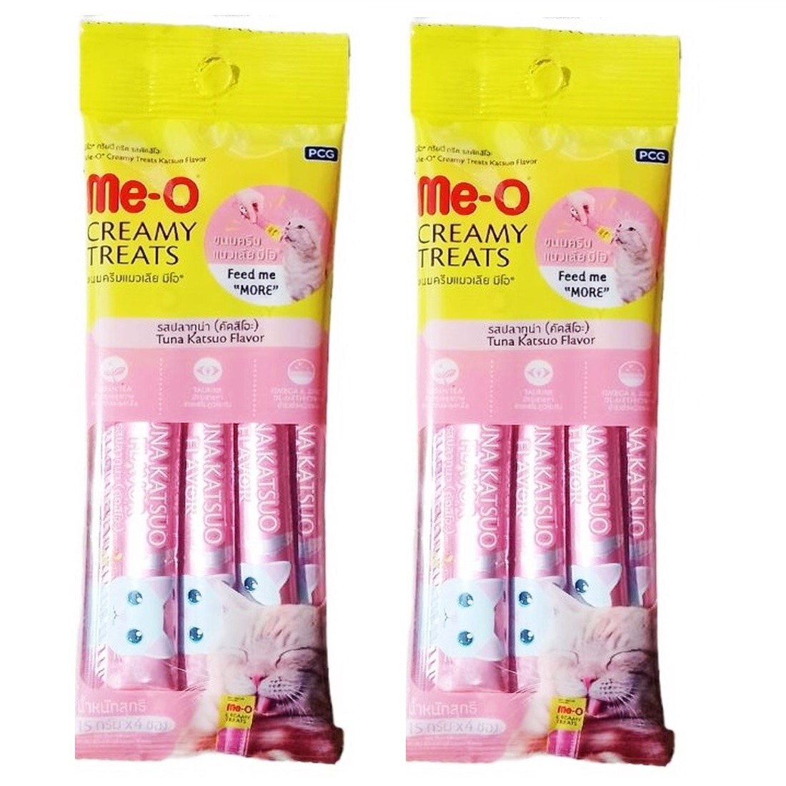 MeO Cat Creamy Treat Food Snack Lickable Puree Healthy Tuna Katsuo Flavor 8s eBay