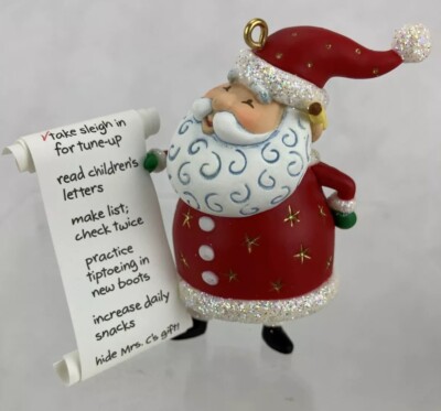 SO MUCH TO DO! 2004 Hallmark Keepsake Christmas Ornament Santas List Holidays