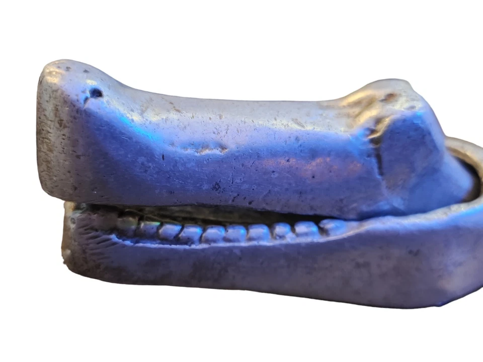 Vintage Mid-Century Cast Iron Alligator Nutcracker 2-Piece Solid Metal - Image 3 of 4