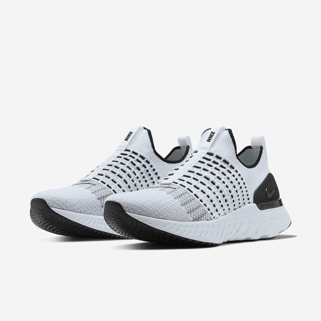 nike react phantom run flyknit white