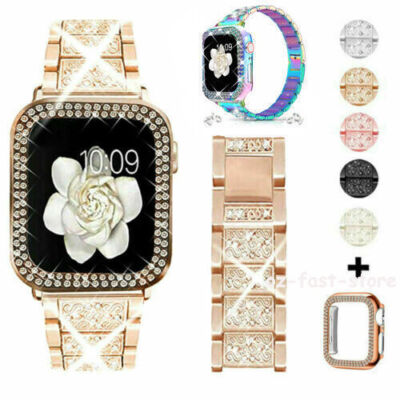 Bling iWatch Strap Case For Apple Watch Series 10 9 8 7 6 5 4 SE 2 38 41 45 49