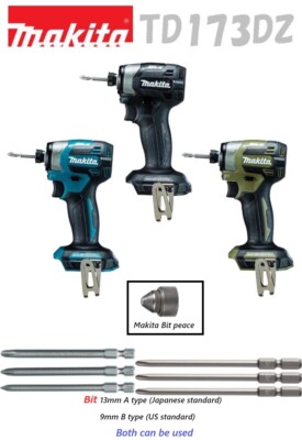 Makita TD173DZ Impact Driver 18V Body Only Bit peace Set 9mm bit