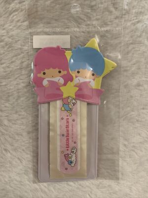 Sanrio Little Twin Stars Lala Kiki  Pink Blue Band Aid Plush Trinket