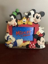 Vintage Walt Disney Mickey  Friends 3D Picture Frame Mickey Mouse Minnie Mouse