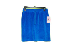 Juicy Couture Blue Velour Skirt Womens Small Drawstring Waist NWT