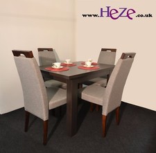Dining SET!  Extending Dining Table & 4 Chairs Dark Wood Small Perfect Arte2