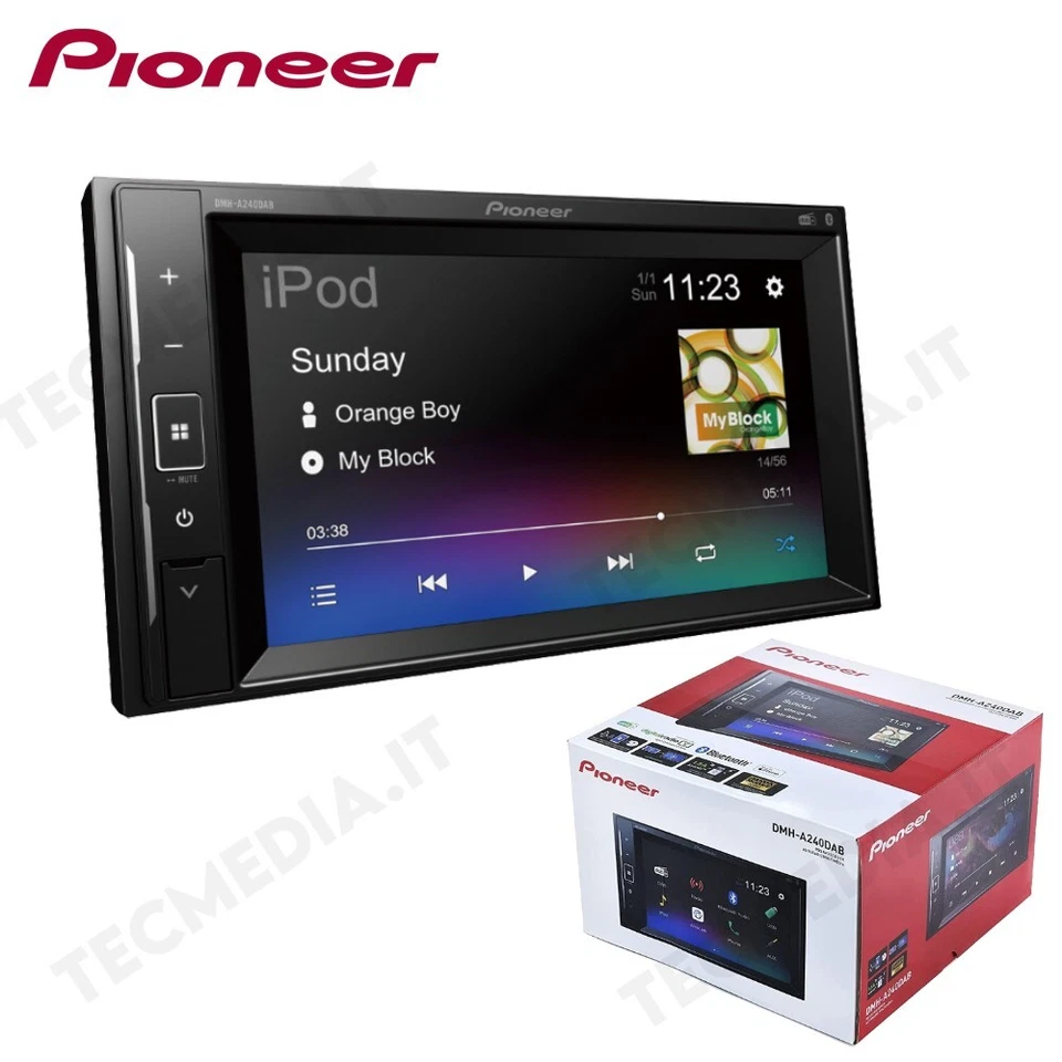 Set Autorradio Pioneer DMH-A240DAB 2din Bluetooth USB para VW Jetta V / VI - Imagen 2 de 4