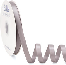 Silver Satin Ribbon Double Faced Satin 1/2 Inch X Continuous 100 Yards-Silver Ri