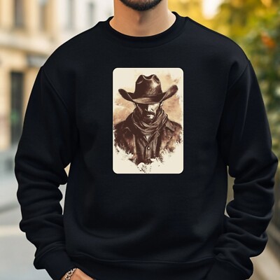 Cowboy Hand Drawing Sweatshirt Cosy and Perfect for Any Occasion S to 4XL