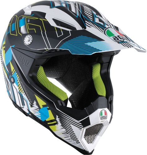 CASCO AGV AX-8 EVO NO FOOT MATT WHITE CYAN TG XS | eBay