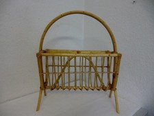 50er Jahre Zeitschriftenständer Bambus Rattan  Zeitungsständer 