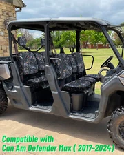 Waterproof Seat Covers Split Seat Cover for Can Am Defender MAX DPS HD7 HD9 HD10
