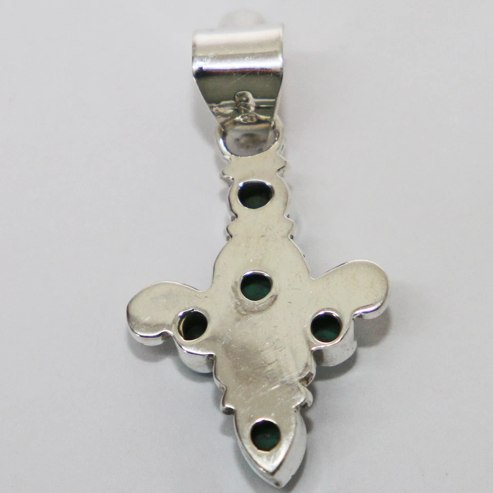 Anhänger Silber 925 Kettenanhänger Sterlingsilber Cabochon Türkis-Howlith - Bild 4 von 4