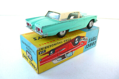 Corgi Toys Ford Thunderbird Référence 214 - Très Bon état Avec Belle Boîte D'origine
