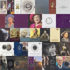 1990 - 2021 Brilliant Uncirculated £5 Pounds Crown Coin Pack Choose Pack BU