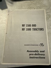 Tractores Massey Ferguson Mf 1500&Mf 1800 1971 instrucciones de montaje y entrega previa