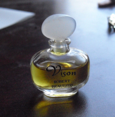 Vision Robert Beaulieu Miniature Glass Perfume Bottle 3/4 Full