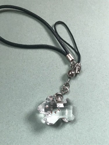 Pequeño perro cachorro de cristal de corte transparente Estate con collar de diamantes de imitación con cadena plateada - Imagen 2 de 7