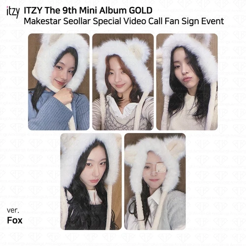 ITZY 9º Mini Álbum DORADO Makestar Seollar Especial Fan Sign Evento Tarjeta Fotográfica KPOP