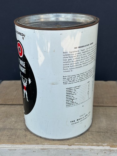 VINTAGE 1960s Sports Advertising MLO Dietary Weight Cain Food TIN CAN 5lbs NICE! - Picture 3 of 10
