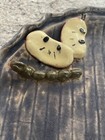 Hand Made Serving Plate With Apples And Caterpillar — photo 2