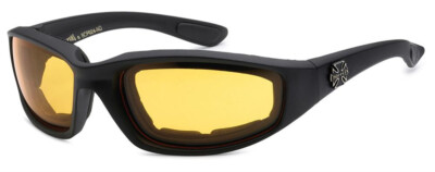 Choppers Padded Riding Goggles, Yellow Lens (CP924-ND), *NEW* *FREE Ship*