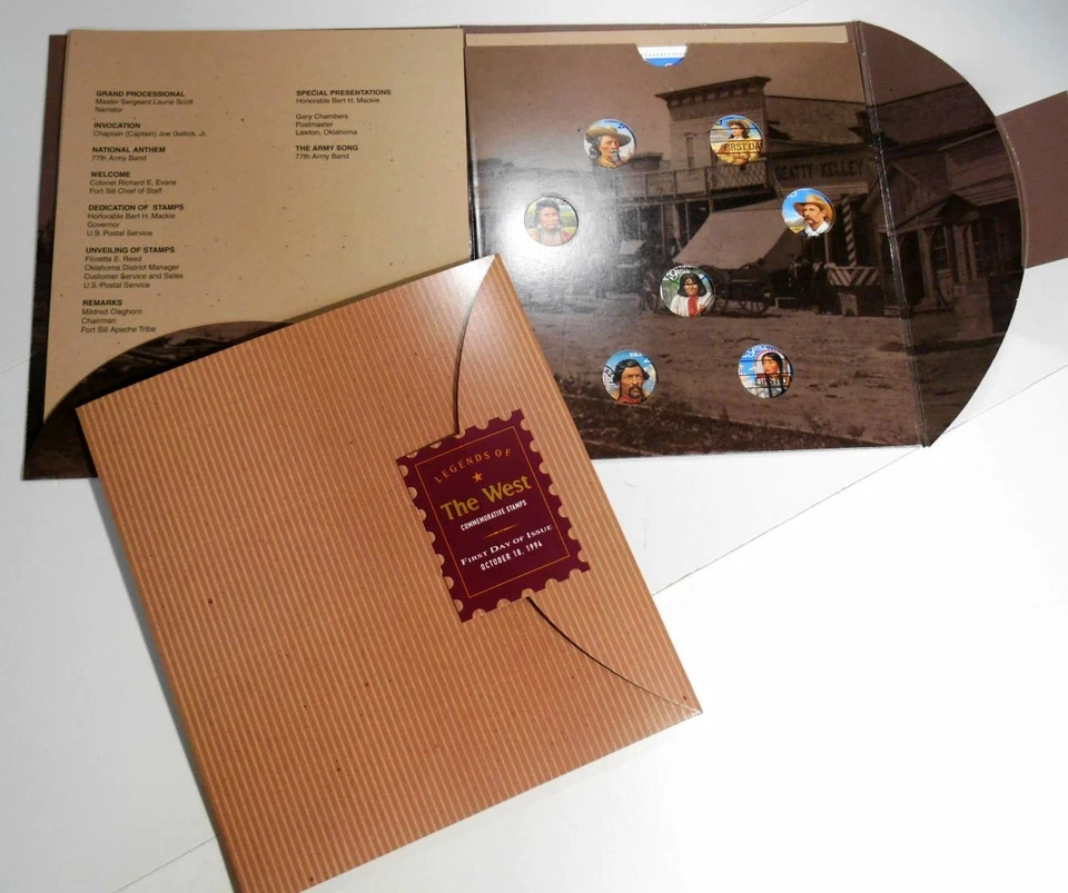 1994 Legends of the West Sc 2869 Ceremony Program, 3 cities cancels FDC sheet - Image 2 of 4