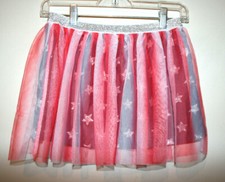 Girls Way To Celebrate Patriotic USA Flag 4th of July Double Tutu Skirt 10/12