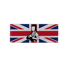 Skinhead M&auml;dchen Union Jack Design Mikrofaser BAR Handtuch Man Cave Kneipe Matte