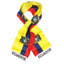 Ecuador Country Lightweight Flag Printed Knitted Style Scarf 8"x60"