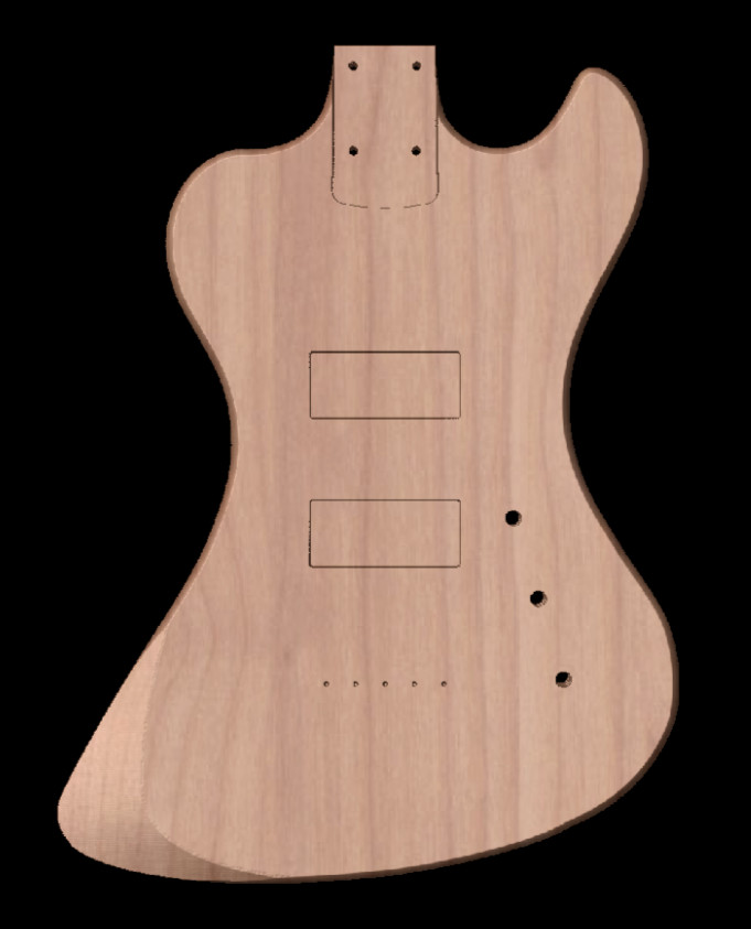 RD Style Bass Body, 2 Piece, Unfinished, Custom Order, Fits P Bass 