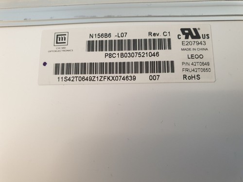 CHI MEI Optoelectronics N156B6-L07 REV.C1 15.6" MATT LCD Screen | eBay