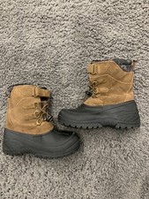 Boy's Khombu Robbie Winter Snow Boots Brown Size 4 M Awesome