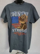 Brisco Brands Mens Shirt Size M Medium Multicolor Country Strong