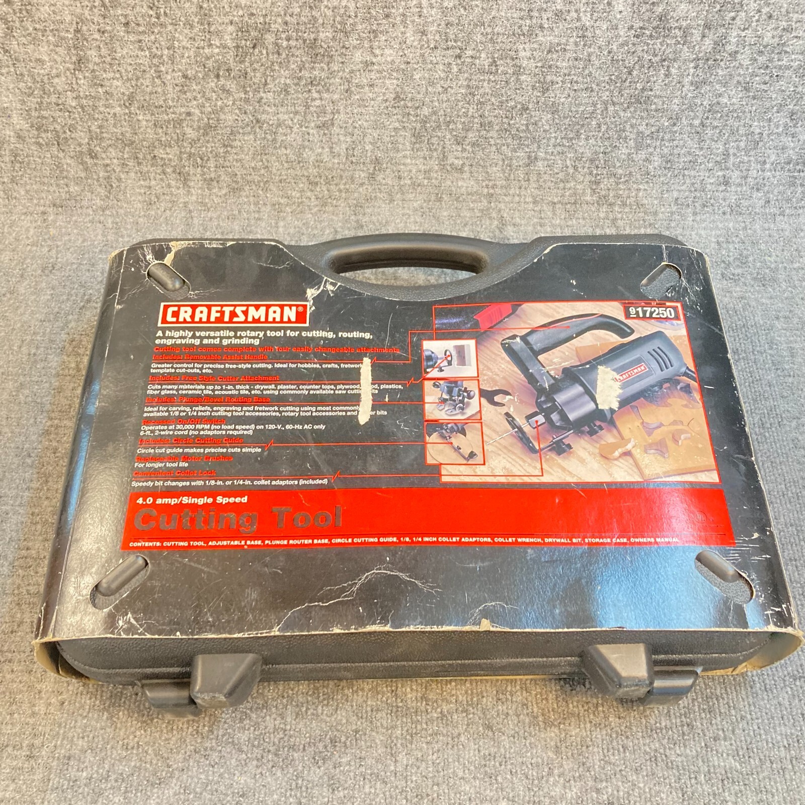 Craftsman AC Rotary TrimCutter Cutting Tool w/ Hard Case & Attachments