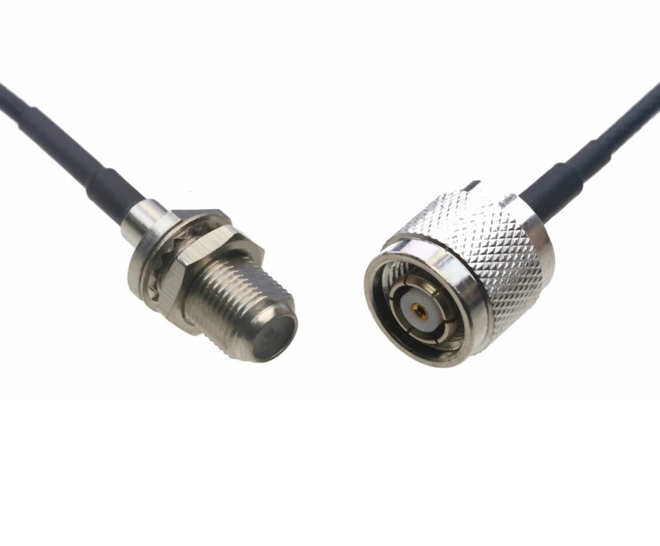 F Female Coax RG6 to Reverse Polarity RP-TNC Male Cable Radio Antenna 0.5~15FT - Image 2 of 4