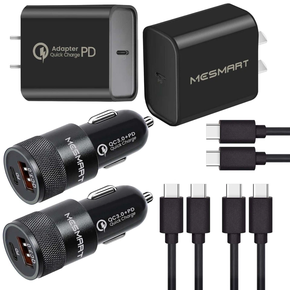 Fit Google Pixel 9 Pro XL 9a 8a 7a Pro 7a Fast PD Wall Car Type-C Charger Cable - Image 2 of 4