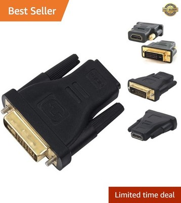 DVI Male to HDMI Female M-F Adapter Converter for HDTV LCD Monitor DVI-D 24+1...